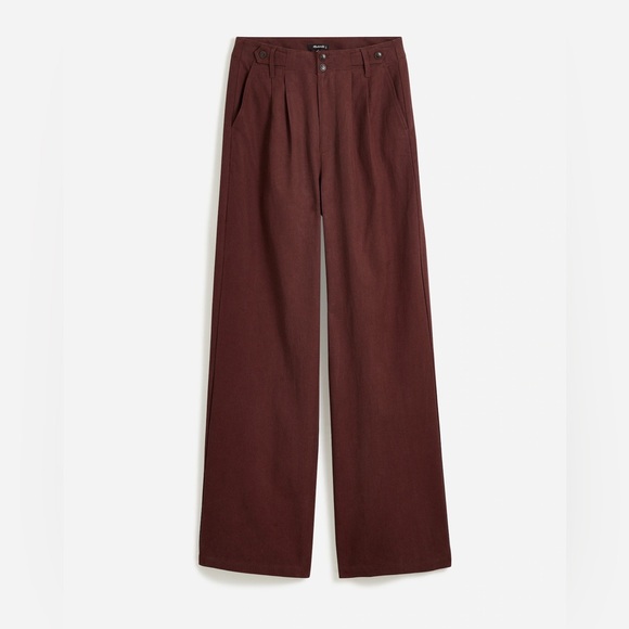 Madewell Harlow Wide Leg Pants Chocolate Raisin - Picture 2 of 8